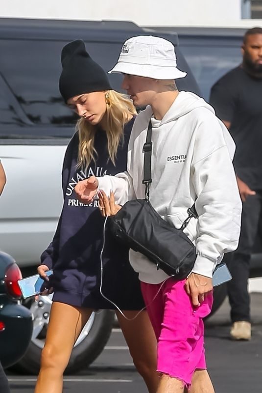 HAILEY and Justin BIEBER Out in Eestwood 09/26/2019