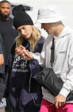 HAILEY and Justin BIEBER Out in Eestwood 09/26/2019