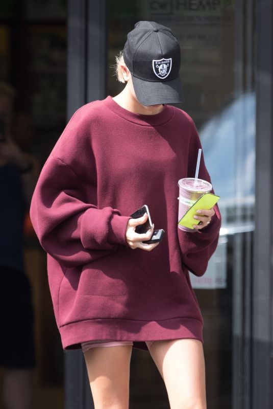 HAILEY BIEBER Leaves Pilates Class in West Hollywood 09/10/2019