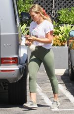 HILARY DUFF in Leggings Out Shopping in Los Angeles 08/21/2019