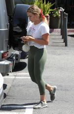 HILARY DUFF in Leggings Out Shopping in Los Angeles 08/21/2019