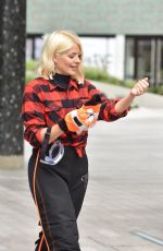 HOLLY WILLOGHBY at Stihl Games Challenge Cutting Timber at This Morning Show 09/11/2019