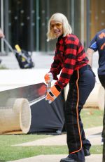 HOLLY WILLOGHBY at Stihl Games Challenge Cutting Timber at This Morning Show 09/11/2019