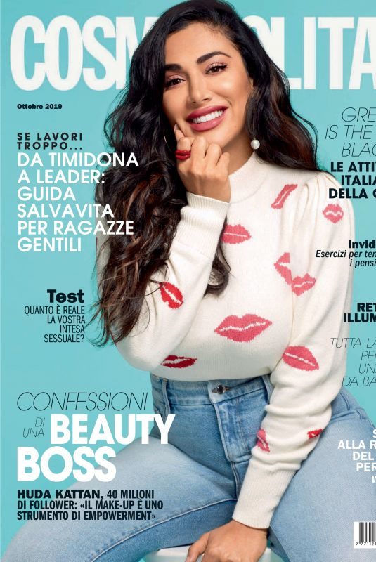 HUDA KATTAN in Cosmopolitan Magazine, Italy October 2019