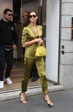 IRINA SHAYK Out at Via Montenapoleone in Milan 09/20/2019