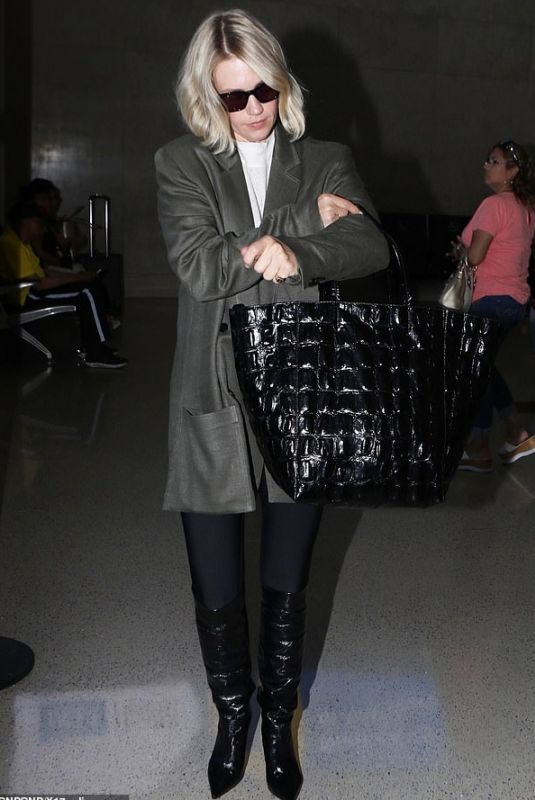 JANUARY JONES at Los Angeles Intenational Airport 09/27/2019