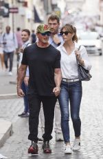 JENNIFER FLANVIN, SOPHIA and Sylvester Stallone in Rome 09/02/2019