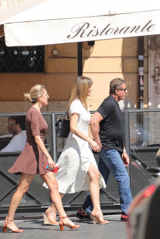 JENNIFER FLANVIN, SOPHIA and Sylvester Stallone in Rome 09/03/2019