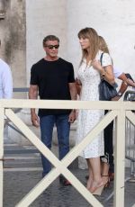 JENNIFER FLANVIN, SOPHIA and Sylvester Stallone in Rome 09/03/2019
