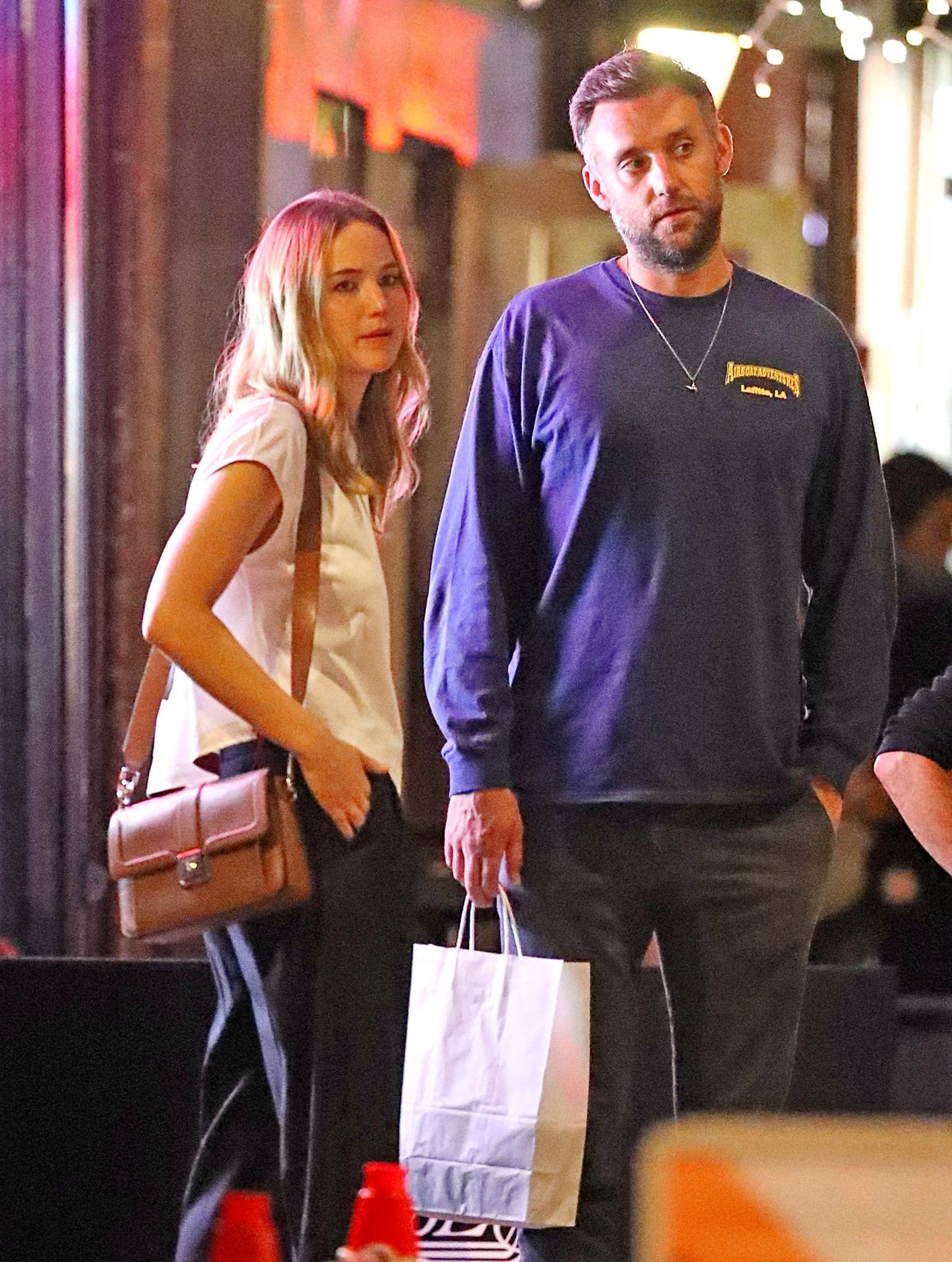 JENNIFER LAWRENCE and Cooke Maroney Night Out in New York 09/02/2019 ...