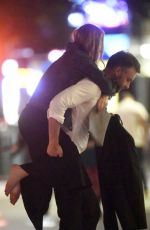 JENNIFER LAWRENCE Gets a Piggyback from Cooke Maroney Night Out in New York 09/12/2019