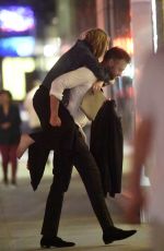 JENNIFER LAWRENCE Gets a Piggyback from Cooke Maroney Night Out in New York 09/12/2019