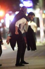 JENNIFER LAWRENCE Gets a Piggyback from Cooke Maroney Night Out in New York 09/12/2019