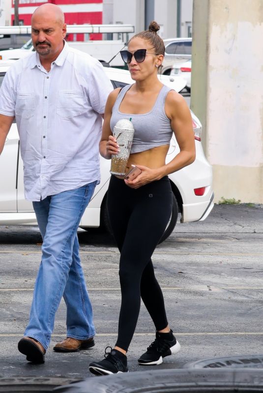 JENNIFER LOPEZ Heading to a Gym in Miami 09/14/2019