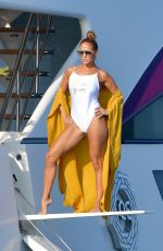 JENNIFER LOPEZ in Swimsuit at a Yacht in St. Tropez 09/03/2019