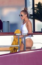 JENNIFER LOPEZ in Swimsuit at a Yacht in St. Tropez 09/03/2019