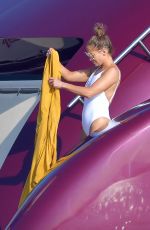 JENNIFER LOPEZ in Swimsuit at a Yacht in St. Tropez 09/03/2019