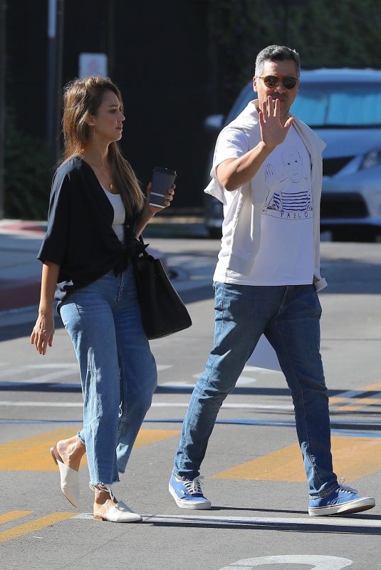 JESSICA ALBA and Cash Warren Out in Los Angeles 09/13/2019