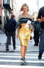 JULIA CHAN on the Set of Katy Keene Series in New York 09/23/2019