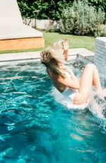 JULIANNE HOUGH in a White Swimsuit at a Pool - Instagram Photos 09/08/2019