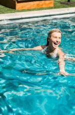JULIANNE HOUGH in a White Swimsuit at a Pool - Instagram Photos 09/08/2019