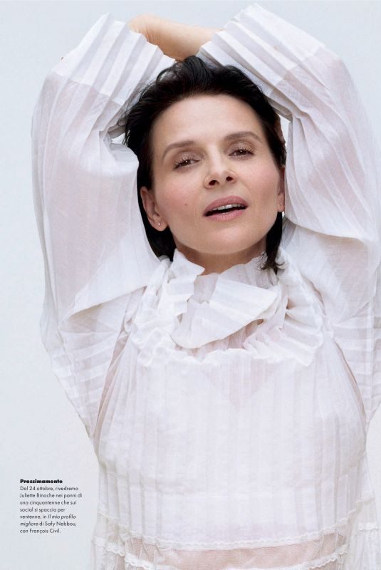 JULIETTE BINOCHE in Elle Magazine, Italy October 2019