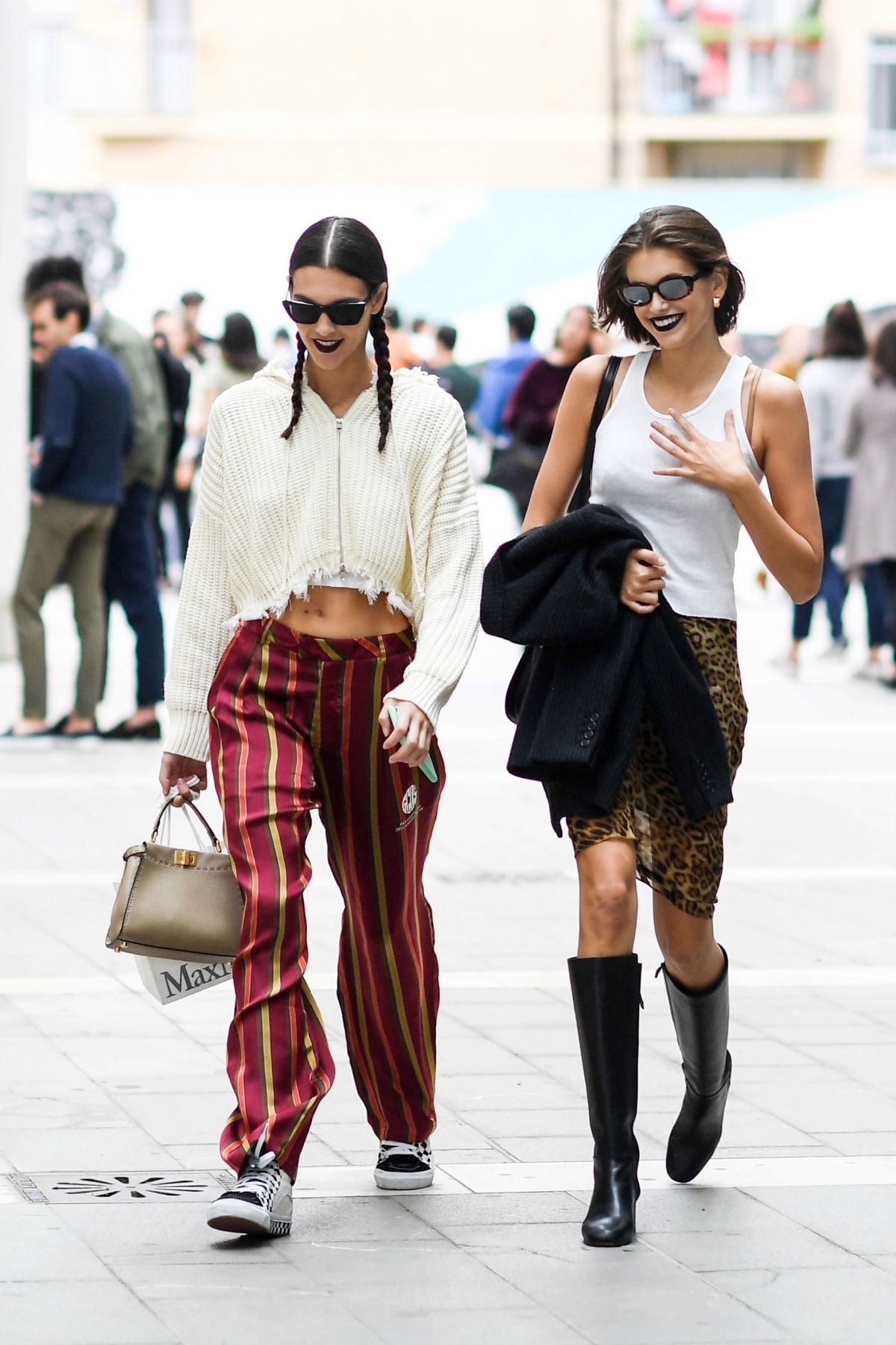 KAIA GERBER and VITTORIA CERETTI Out at Milan Fashion Week 09/18/2019 ...