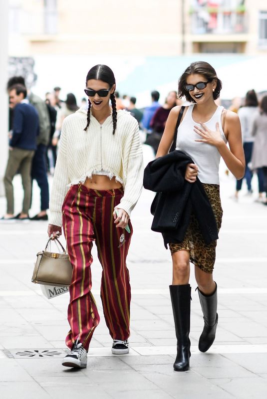 KAIA GERBER and VITTORIA CERETTI Out at Milan Fashion Week 09/18/2019
