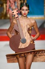 KAIA GERBER at Moschino Runway Show at Milan Fashion Week 09/19/2019