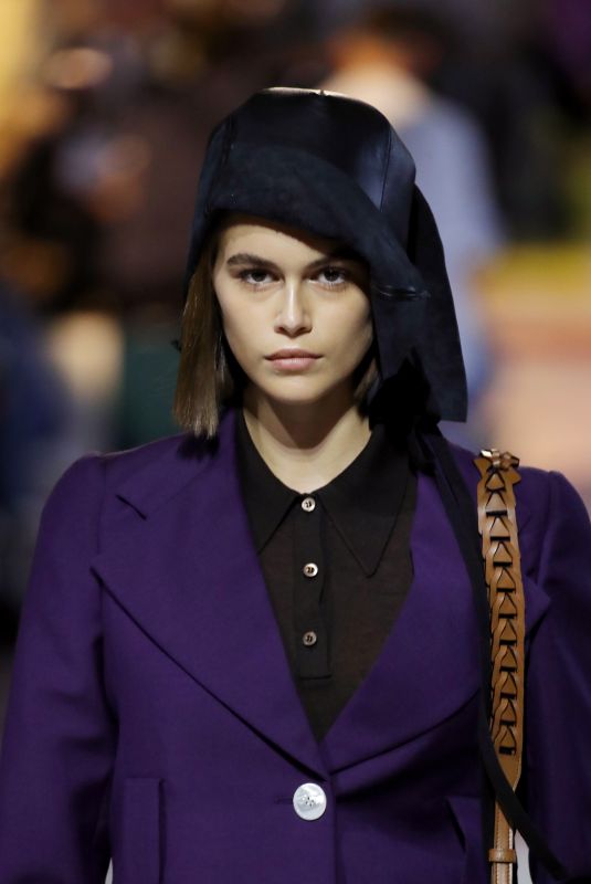 KAIA GERBER at Prada Runway Show at Milan Fashion Week 09/18/2019