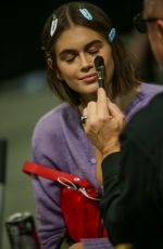 KAIA GERBER on the Backstage at Alberta Ferretti Show in Milan 09/18/2019