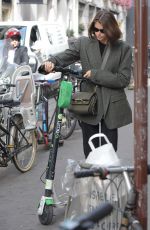 KAIA GERBER Riding a Scooter Out in Paris 09/30/2019