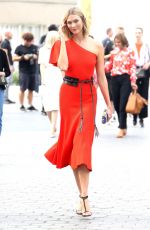 KARLIE KLOSS Arrives at Caroline Herrera Fashion Show in New York 09/09/2019