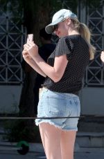 KATE UPTON in Denim Shorts at Panathenaic Stadium in Athens 09/03/2019