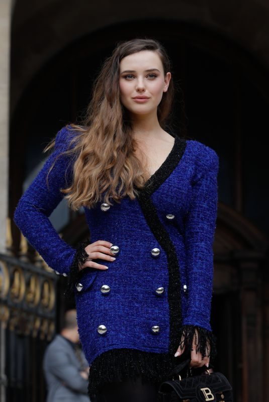 KATHERINE LANGFORD at Balmain Show at Paris Fashion Week 09/27/2019