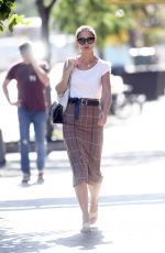 KATIE HOLMES in Plaid Skirt Out in New York 08/30/2019