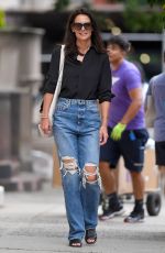 KATIE HOLMES in Ripped Denim Out for Lunch in New York 09/10/2019