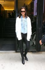 KATIE HOLMES Out at New York Fashion Week 09/05/2019