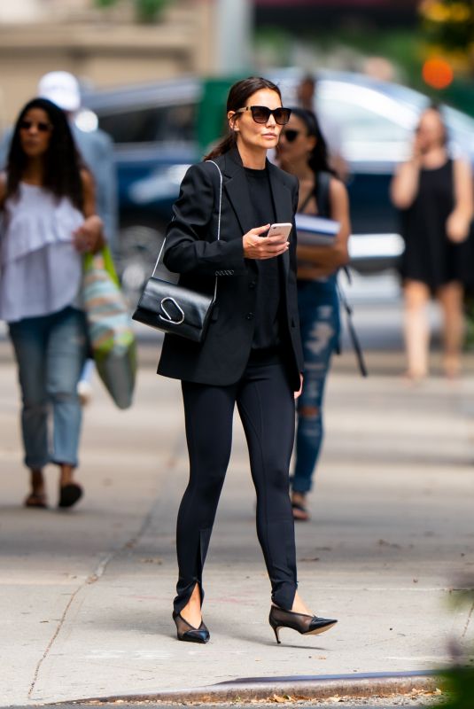 KATIE HOLMES Out in New York 09/03/2019