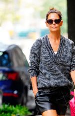 KATIE HOLMES Out in New York 09/11/2019