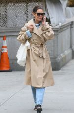 KATIE HOLMES Out in New York 09/16/2019