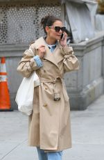 KATIE HOLMES Out in New York 09/16/2019