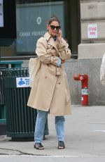 KATIE HOLMES Out in New York 09/16/2019