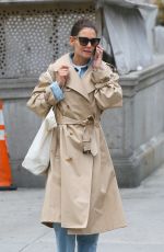 KATIE HOLMES Out in New York 09/16/2019
