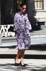 KATIE HOLMES Out in New York 09/17/2019