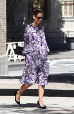 KATIE HOLMES Out in New York 09/17/2019