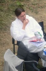 KEELEY HAWES on the Set of Honour on Council Estate in Kilburn 09/16/2019