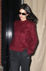 KENDALL JENNER Leaves Mercer Hotel in New York 09/12/2019