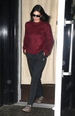 KENDALL JENNER Leaves Mercer Hotel in New York 09/12/2019