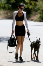 KENDALL JENNER Out Hiking with Her Dog in Los Angeles 08/30/2019